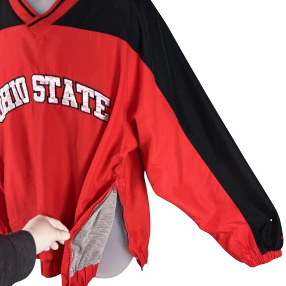 Ohio State University 58 Sports Men L 3D Spell Out Pullover Varsity Jacket Lined - Picture 6 of 16